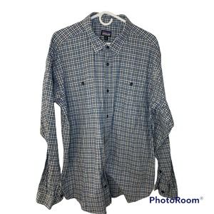 Patagonia Button Down Plaid Long Sleeve Organic Cotton Shirt Men's XL